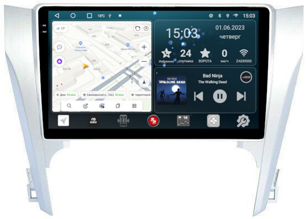 Магнитола для Toyota Camry 2011-2014 - RedPower 131 Android 10, QLED+2K, ТОП процессор, 6Гб+128Гб, CarPlay, SIM-слот