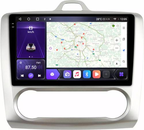 Магнитола для Ford Focus 2 2004-2011 (климат) - Kuberg OL-9201-A QLed+2K, Android 12, TS10, CarPlay, 4G SIM-слот