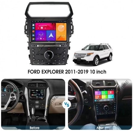 Магнитола для Ford Explorer 2011-2019 - Kuberg SF-1263 QLed+2K, Android 12, TS10,  CarPlay, 4G SIM-слот