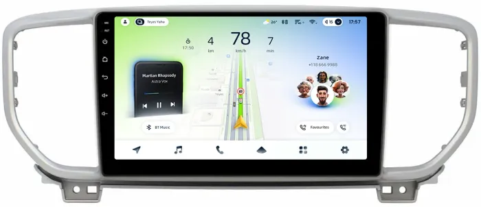 Магнитола для KIA Sportage 4 2018-2022 - Teyes CC4L монитор 9" IPS на Android 14, Snapdragon 662, CarPlay, 4G SIM-слот