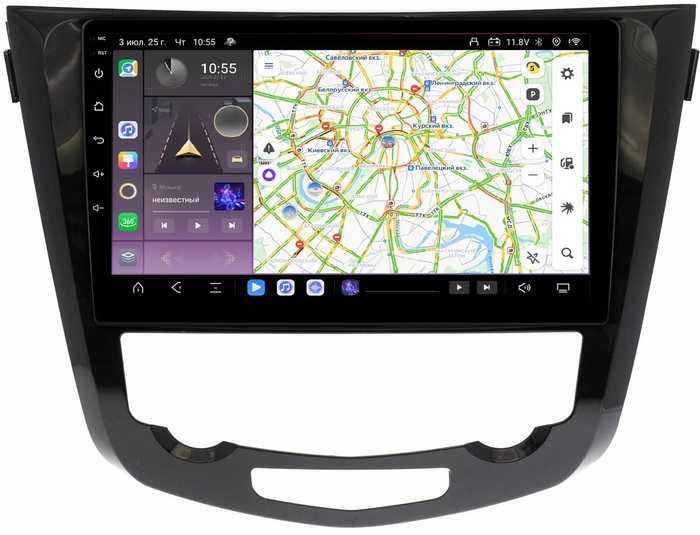 Магнитола для Nissan X-Trail T32, Qashqai J11 2014-2022 (поддержка автопарковки) - Kuberg QLed, Android 13, TS20, CarPlay, SIM-слот