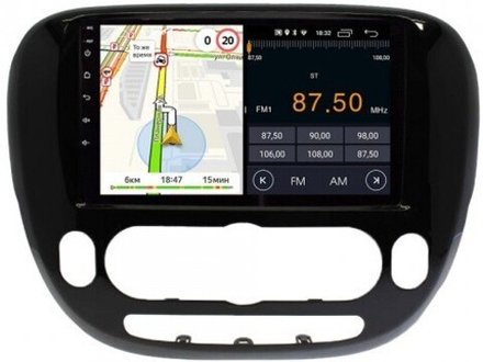 Магнитола для KIA Soul 2 2014-2019 (кондиционер, рамка глянцевая) - Parafar PF526FHD на Android 13, 8-ядер, 2Гб+32Гб, CarPlay, 4G SIM-слот