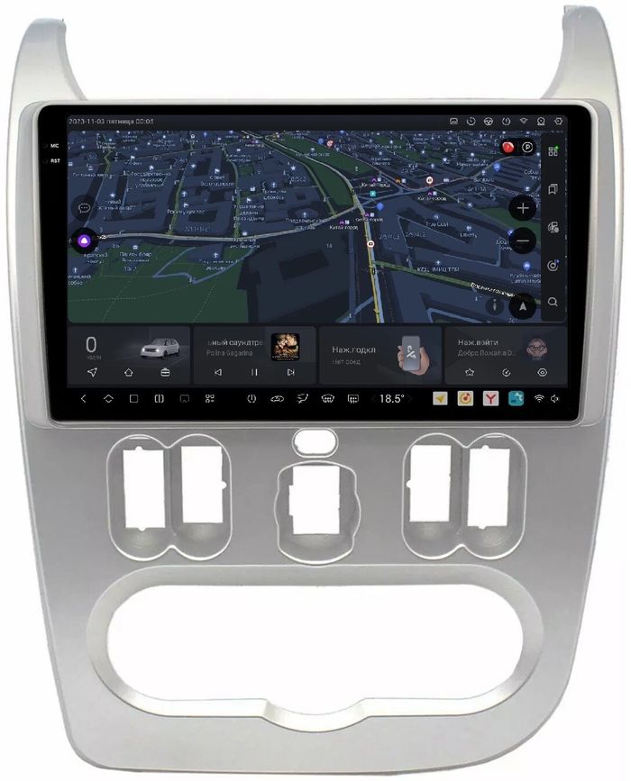 Магнитола для Renault Logan/Sandero 2009-2014 - Kuberg SF-9944 QLed+2K, Android 13, UIS7870 (DUDU7), CarPlay, SIM-слот
