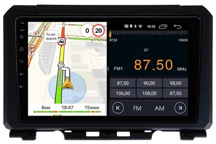 Магнитола для Suzuki Jimny 2019+ - Parafar PF126FHD на Android 13, 8-ядер, 2Гб+32Гб, CarPlay, 4G SIM-слот