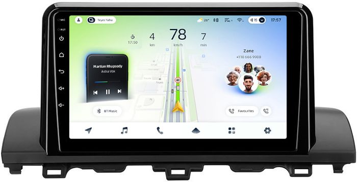 Магнитола для Honda Accord 10 2017-2021 (без штатного 360) - Teyes CC4L монитор 9" IPS на Android 14, Snapdragon 662, CarPlay, 4G SIM-слот