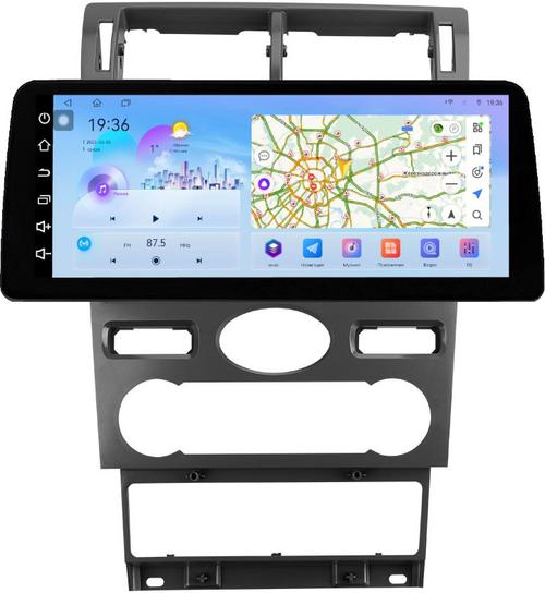 Магнитола для Ford Mondeo 3 2000-2006 (климат) - FarCar монитор 12.3" 2K QLED на Android 14, TS10, CarPlay, 4G SIM-слот