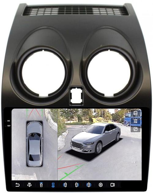 Магнитола для Nissan Qashqai J10 2006-2013, Dualis - FarCar BX1170M-360 монитор 9.5" 2K QLED на Android 13, 6Гб+128Гб, CarPlay, 4G SIM-слот, 4 камеры в комплекте