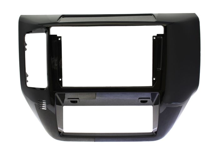 Комплект рамки с разъёмами 9" Nissan Patrol Y61 2004-2010 большая черный глянец