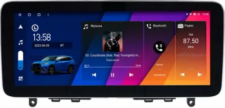 Магнитола для Mercedes-Benz C-класс (W204) 2007-2011 - Canbox H-Line 1260 монитор 12.3" QLED в стиле MERCEDES на Android 10, ТОП-процессор, CarPlay, 4G SIM-слот