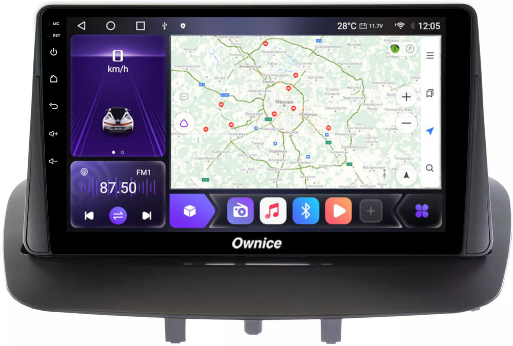 Магнитола для Renault Fluence/ Megane 2009-2017 - Kuberg SF-9997-H QLed, Android 12, TS10, CarPlay, 4G SIM-слот