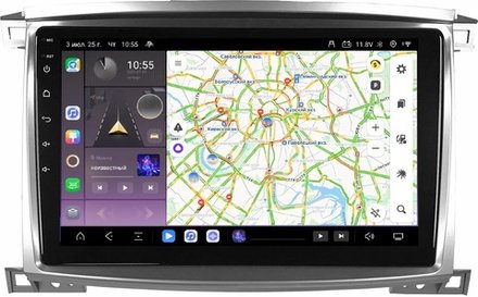 Магнитола для Toyota Land Cruiser 100, Lexus LX470 2002-2007 (климат на цветном экране) - Kuberg QLed, Android 13, TS20, CarPlay, SIM-слот