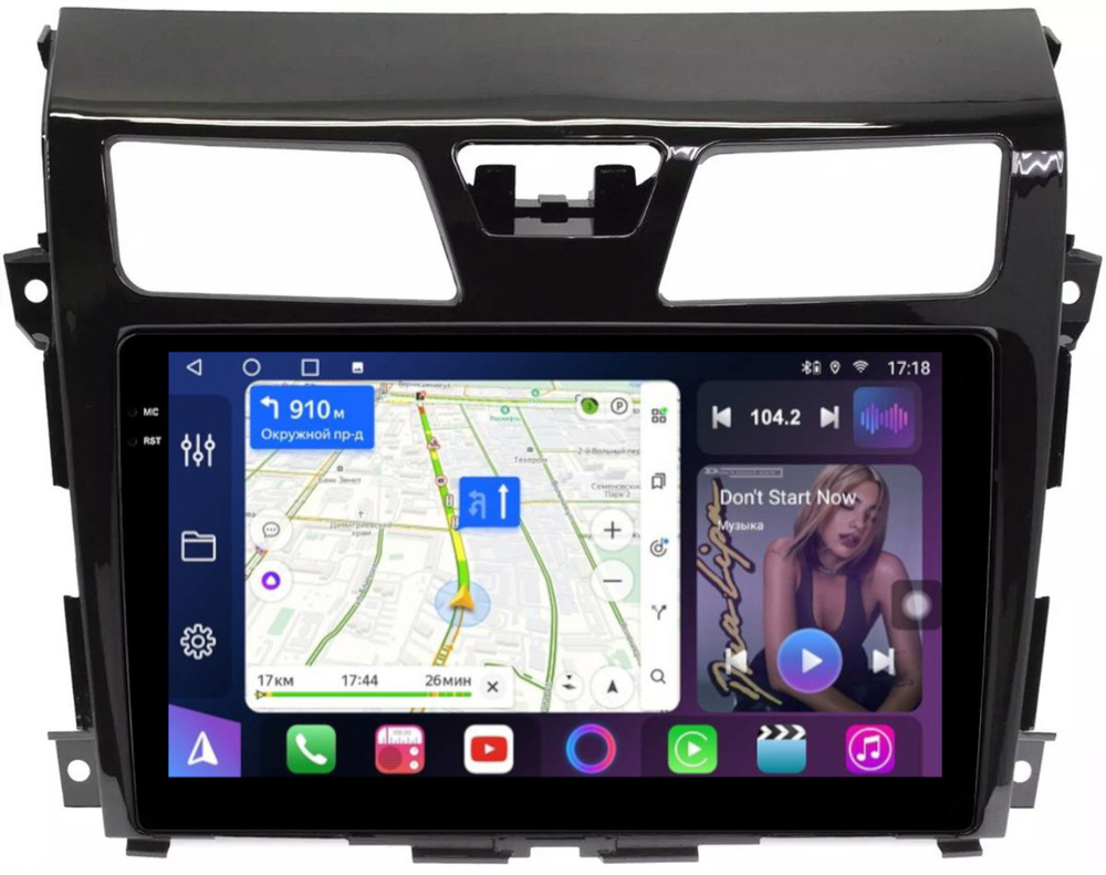 Магнитола для Nissan Teana L33 2014-2016 - FarCar 2004M монитор 10.36" QLED на Android 14, TS18, CarPlay, 4G SIM-слот