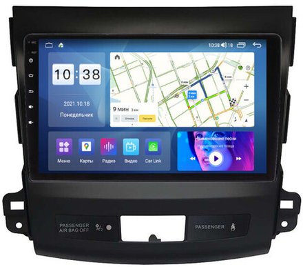 Магнитола для Mitsubishi Outlander XL, Peugeot 4007, Citroen C-Crosser - Parafar PF056LUX1UHD на Android 13, QLED, ТОП процессор, 8Гб+128Гб, CarPlay, 4G SIM-слот