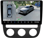 Магнитола для Volkswagen Jetta 5 2005-2010 (климат 1) - Teyes CC3-2K-360 на Android 10, 2K QLED, 6Гб+128Гб, CarPlay, 4G SIM-слот, 4 камеры в комплекте