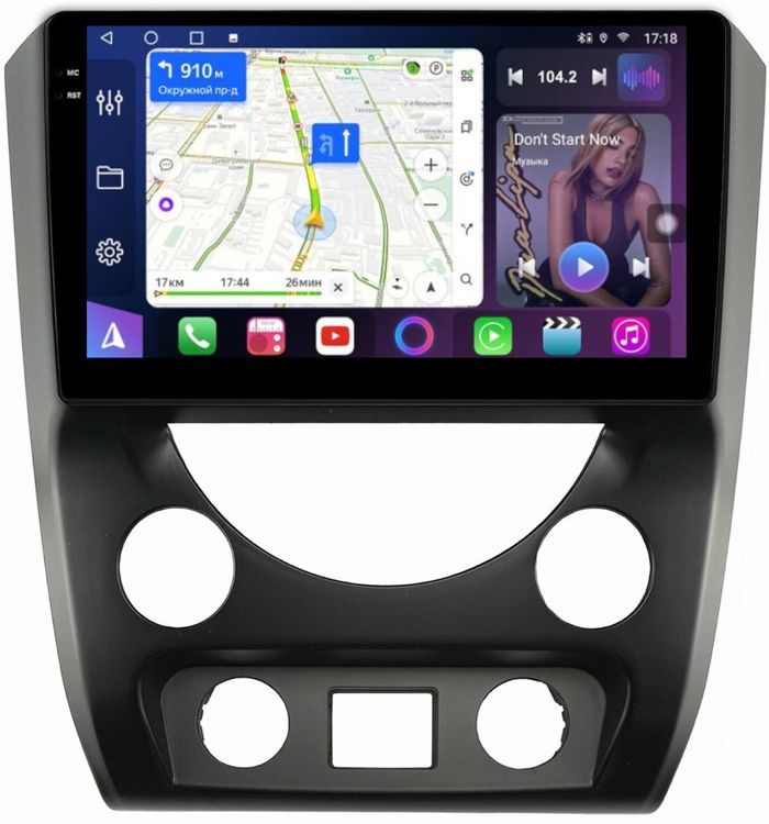 Магнитола для SsangYong Rexton 3 Y290 2012-2017 - FarCar S400-TS18 монитор 9.5" QLED на Android 14, CarPlay, 4G SIM-слот