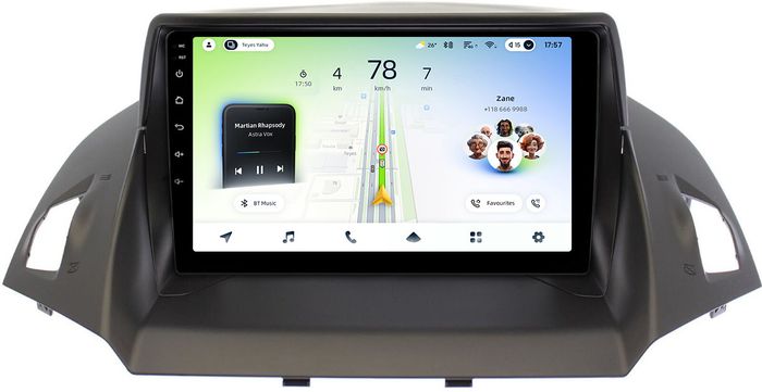 Магнитола для Ford Kuga 2 2012-2019 (без SYNC) - Teyes CC4L монитор 9" IPS на Android 14, Быстрая, Snapdragon 662, CarPlay, 4G SIM-слот