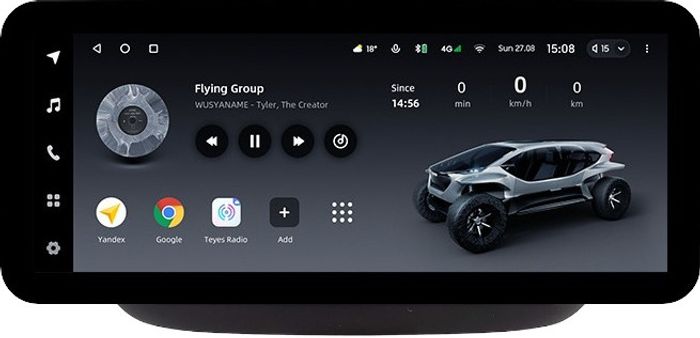 Магнитола для Hyundai Solaris 2 2017-2020 (штатная КЗВ, рамка черная матовая) - Teyes LUX ONE ROUND монитор 12.3" 2K QLED на Android 10, Быстрая, CarPlay, 4G SIM-слот