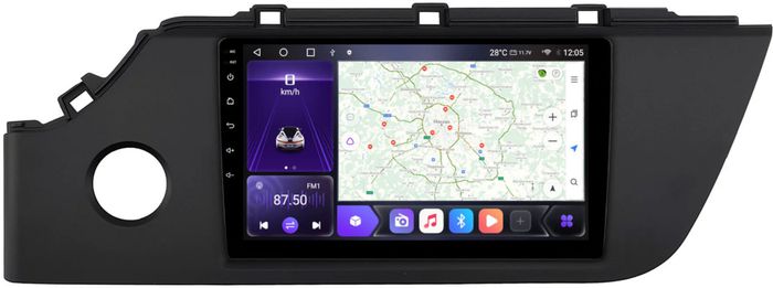 Магнитола для KIA Rio 4, Rio X-line 2020-2022, Solaris KRS/KRX 2024+ - Kuberg OL-9742-3 QLed, Android 12, Быстрая, CarPlay, 4G SIM-слот