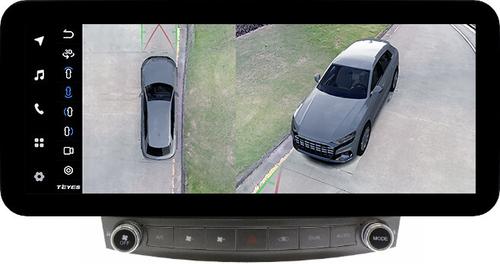 Магнитола для Lexus IS250 XE20 2005-2013 (ШГУ монохром, рамка с крутилками) - Teyes LUX ONE 360 монитор 12.3" 2K QLED на Android 10, 6+128Гб, CarPlay, 4G SIM-слот, 4 камеры в комплекте