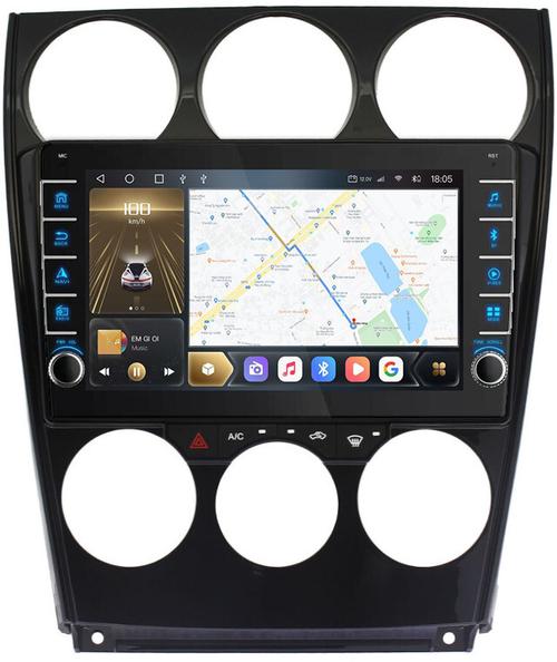 Магнитола для Mazda 6 2002-2007 - Kuberg SF-9506-C (кнопки и крутилки), Android 12, TS10,  CarPlay, 4G SIM-слот