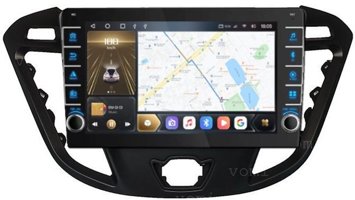 Магнитола для Ford Transit Custom 2012+ - Kuberg OL-9288 (кнопки и крутилки), Android 12, TS10, CarPlay, 4G SIM-слот