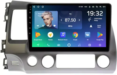 Магнитола Honda Civic 8 4d 2005-2012 (левый руль, рамка 10) - Teyes CC2 PLUS на Android 10, ТОП процессор, 4Гб+64Гб, 4G SIM-слот
