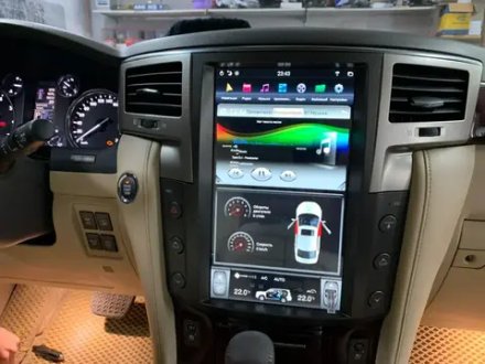 Магнитола для Lexus LX570 2007-2015 - Kuberg ZF-1819-GE вертикальный экран в стиле "Тесла" на Android 13, 8Гб+128Гб, CarPlay, 4G SIM-слот