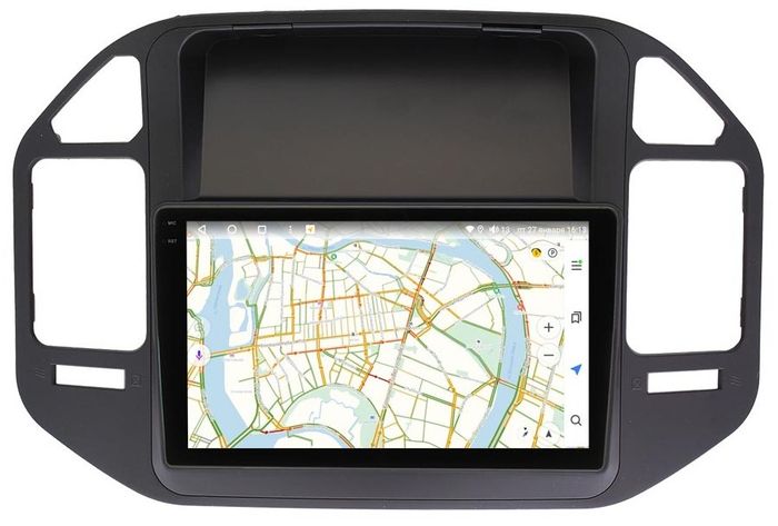 Магнитола для Mitsubishi Pajero 3, Montero 3 1999-2006 (рамка черная) - Vaycar VA47-1019-2K на Android 13, 8-ядер, 2K QLED, ТОП процессор, CarPlay, 4G SIM-слот