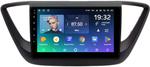 Магнитола для Hyundai Solaris 2 2017-2022 / Solaris HS (без штатной КЗВ, рамка черная матовая) - Teyes CC2 PLUS монитор 9" QLED, Android 10, Быстрая, SIM-слот