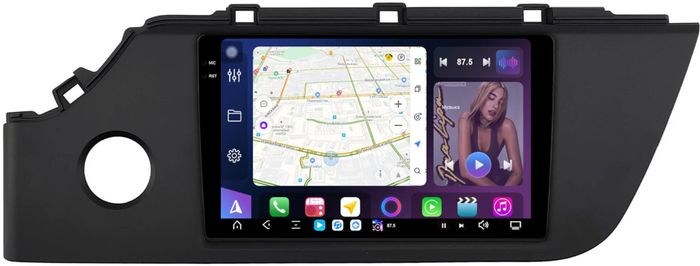 Магнитола для KIA Rio 4, Rio X 2020-2022, Solaris KRS/KRX 2024+ - FarCar GX1253M монитор 9.5" 2K QLED на Android 14, TS20, 6+128Гб, CarPlay, 4G SIM-слот