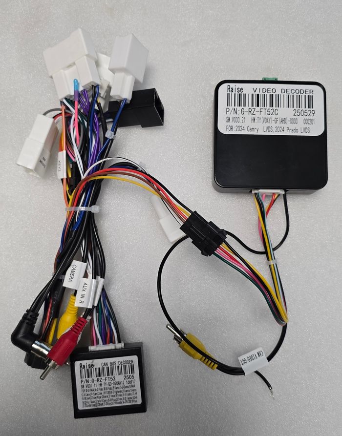 Комплект проводки для установки магнитолы в Toyota 2024+ (CAN RZ, 360, AMP, LVDS-AHD)