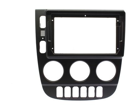 Комплект рамки с разъёмами 9"+can Mercedes-Benz ML W163 2001-2005 рестайлинг (климат) черная