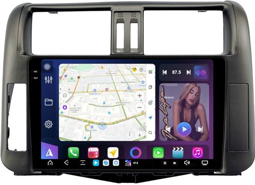 Магнитола для Toyota Land Cruiser Prado 150 2009-2013 (рамка графит) - FarCar GX9-7041G монитор 9.5" 2K QLED на Android 14, TS20, 6+128Гб, CarPlay, 4G SIM-слот