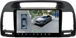 Магнитола для Toyota Camry 30 2001-2006 (рамка черная) - FarCar BX3020M-360 монитор 9.5" 2K QLED на Android 13, Быстрая, CarPlay, 4G SIM-слот, 4 камеры в комплекте