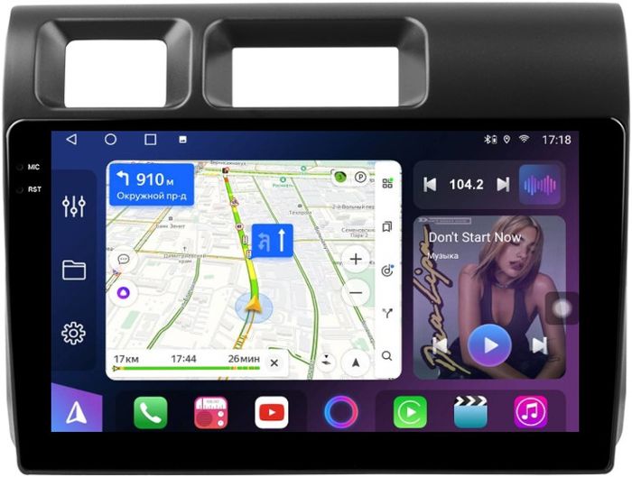 Магнитола для Toyota Land Cruiser 70 2023+ - FarCar S500-TS20 монитор 9.5" 2K QLED на Android 14, Быстрейшая, CarPlay, 4G SIM-слот