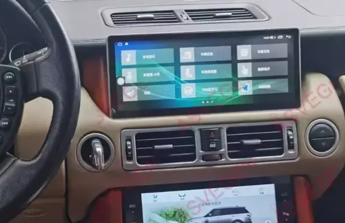 Магнитола для Range Rover 2005-2012 - Kuberg NH-R1220 монитор 12.3", Android 10, Быстрая, CarPlay, 4G SIM-слот