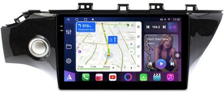 Магнитола для KIA Rio 4, Rio X-Line 2017-2020 (рамка с кнопкой) - FarCar 1105M монитор 10.36" QLED на Android 14, TS18, CarPlay, 4G SIM-слот