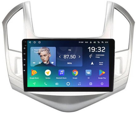 Магнитола для Chevrolet Cruze 1 2012-2015 (рамка серебро) - Teyes CC2 PLUS Android 10, ТОП процессор, 4-64, SIM-слот