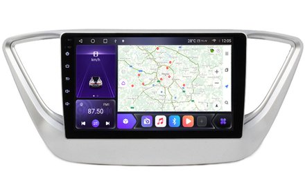 Магнитола для Hyundai Solaris 2 2017-2022, Solaris HS 2024+ - Kuberg OL-9710-IJ IPS, Android 10, 8 ядер (TS18), 4G SIM-слот