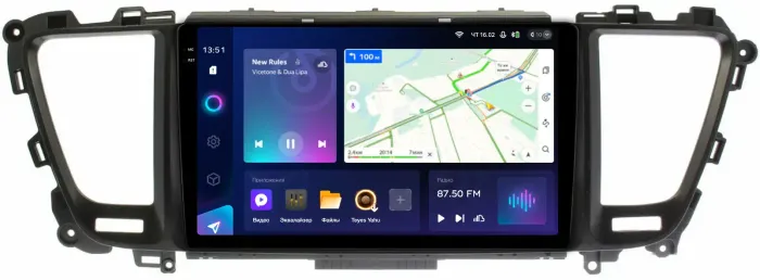 Магнитола для KIA Carnival 3 2014-2020 (большая рамка) - Teyes CC3-2K на Android 10, 2K QLED, ТОП процессор, CarPlay, 4G SIM-слот