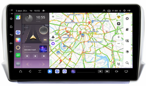 Магнитола для Peugeot 208/2008 2013-2019 - Kuberg QLed, Android 13, TS20, CarPlay, SIM-слот