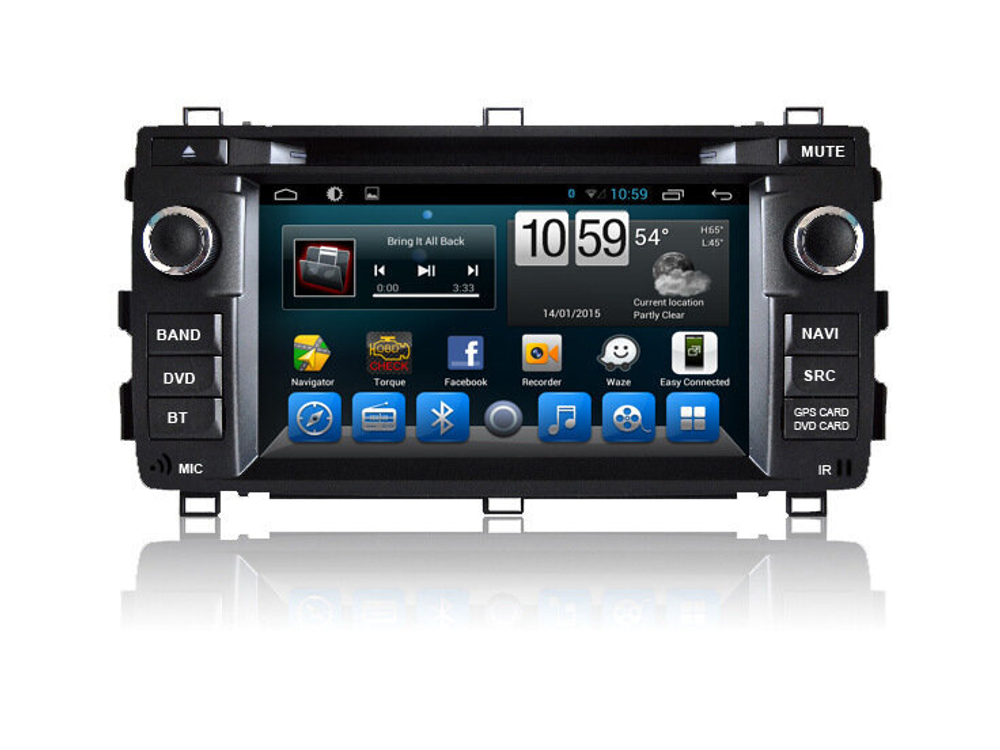 Магнитола для Toyota 200х100мм - Kuberg KR-7089-S10 на Android 10, 4Гб+64Гб, 4G SIM-слот, CarPlay