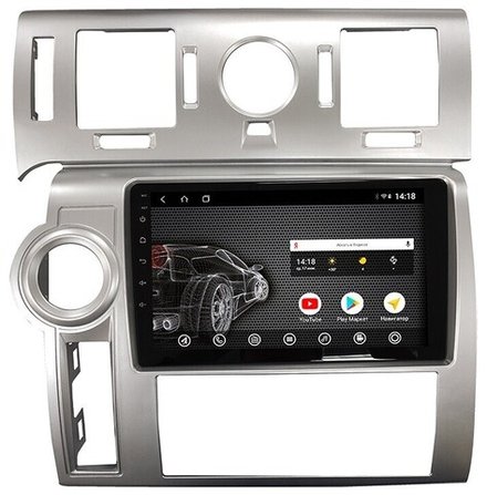 Магнитола для Hummer H2 2002-2009 (рамка серебро) - AK488R9-MTK Android 10, 8-ядер, 2Гб-32Гб