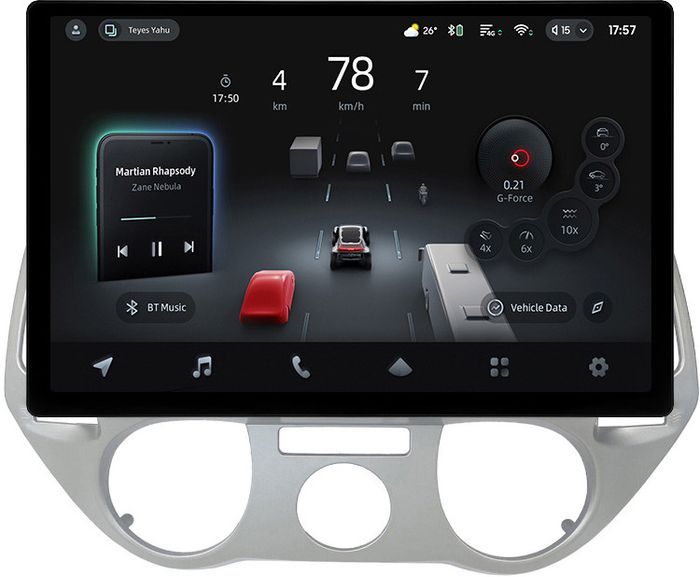 Магнитола для Hyundai i20 2009-2012 (кондиционер) - Teyes CC4-PRO монитор 13" 2K QLED на Android 13, Snapdragon 778G, ИИ, CarPlay, DSP, 4G SIM-слот
