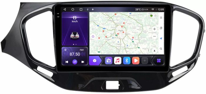 Магнитола для Lada Vesta 2015-2022, Vesta Cross - Kuberg OL-9061 QLed+2K, Android 12, TS10, CarPlay, 4G SIM-слот
