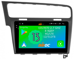 Магнитола для Volkswagen Golf 7 2012-2020 - Airoc 2K AU-3715G (рамка серая) на Android 13, Быстрейшая, SIM-слот
