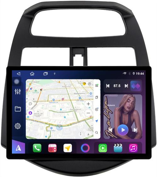 Магнитола для Chevrolet Spark M300 2009-2022, Ravon R2 (рамка матовая) - FarCar BX877 монитор 13" 2K QLED на Android 13, TS10, 6+128, CarPlay, 4G SIM-слот