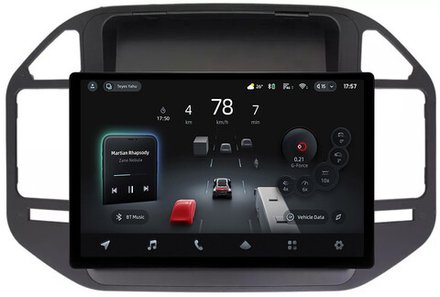 Магнитола для Mitsubishi Pajero 3, Montero 3 1999-2006 (рамка черная) - Teyes CC4-PRO монитор 13" 2K QLED на Android 13, Snapdragon 778G, ИИ, CarPlay, DSP, 4G SIM-слот
