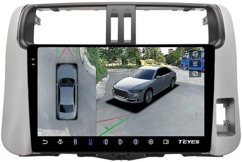 Магнитола для Toyota Land Cruiser Prado 150 2009-2013 (правый руль) - Teyes CC3-2K-360 на Android 10, 2K QLED, 6Гб+128Гб, CarPlay, 4G SIM-слот, 4 камеры в комплекте