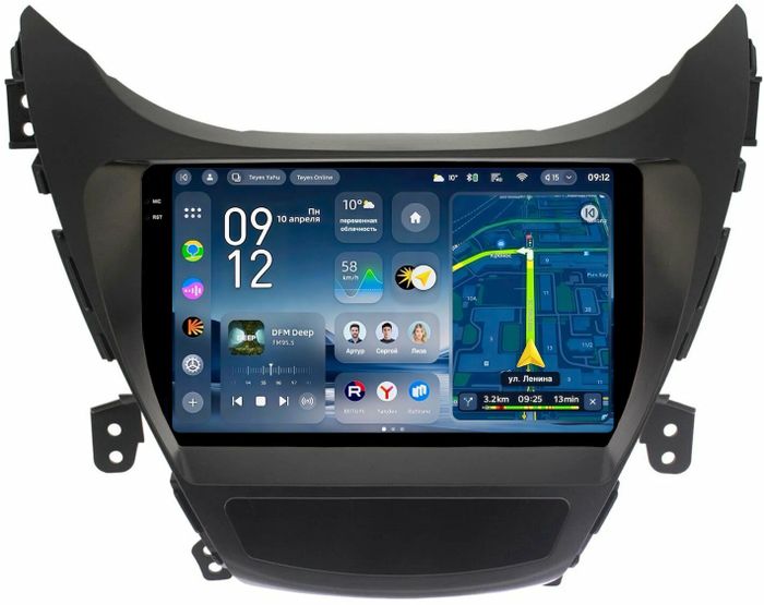 Магнитола для Hyundai Elantra 5 MD 2011-2013 - Teyes CC4-PRO монитор 9.5" 2K QLED на Android 13, Snapdragon 778G, ИИ, CarPlay, DSP, 4G SIM-слот